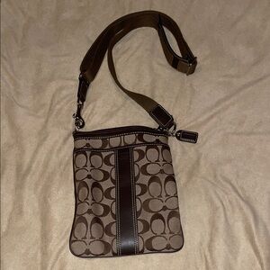 Coach Signature Brown Crossbody Bag